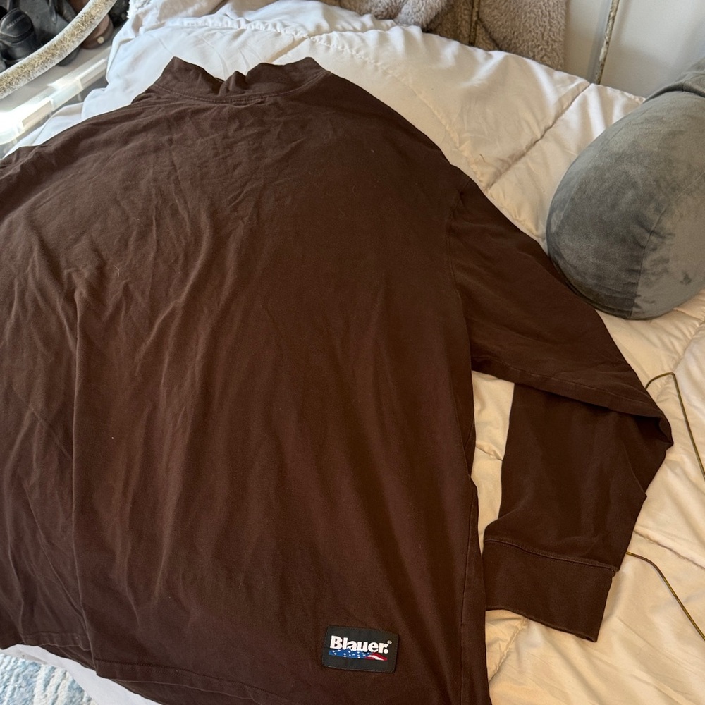 Blauer Men's Dark Brown Long Sleeve Tee